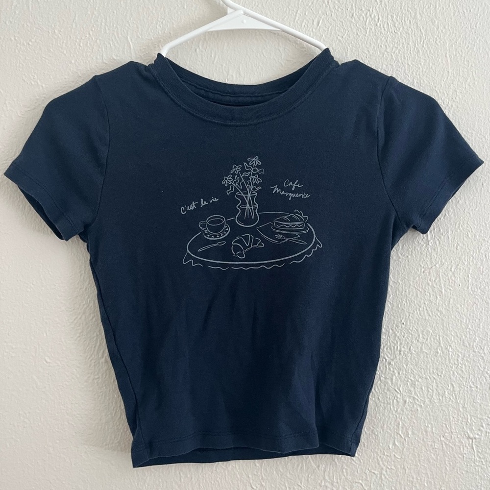 Hollister Navy Blue Baby Tee